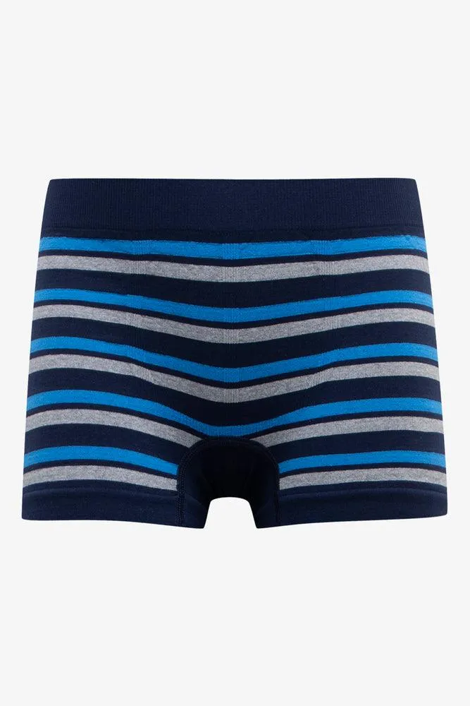 3 Pack Seam-Free Boxers Blue