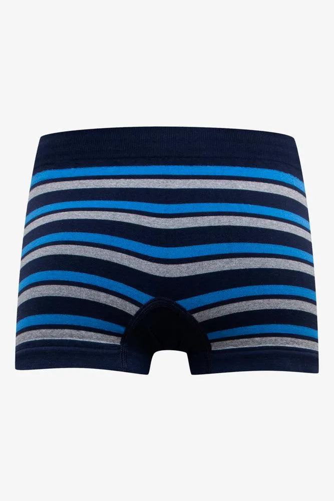 3 Pack Seam-Free Boxers Blue