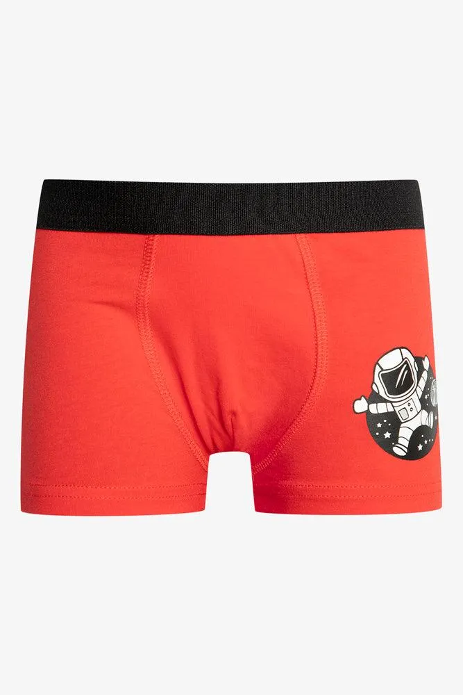 3 Pack Space Boxers Red