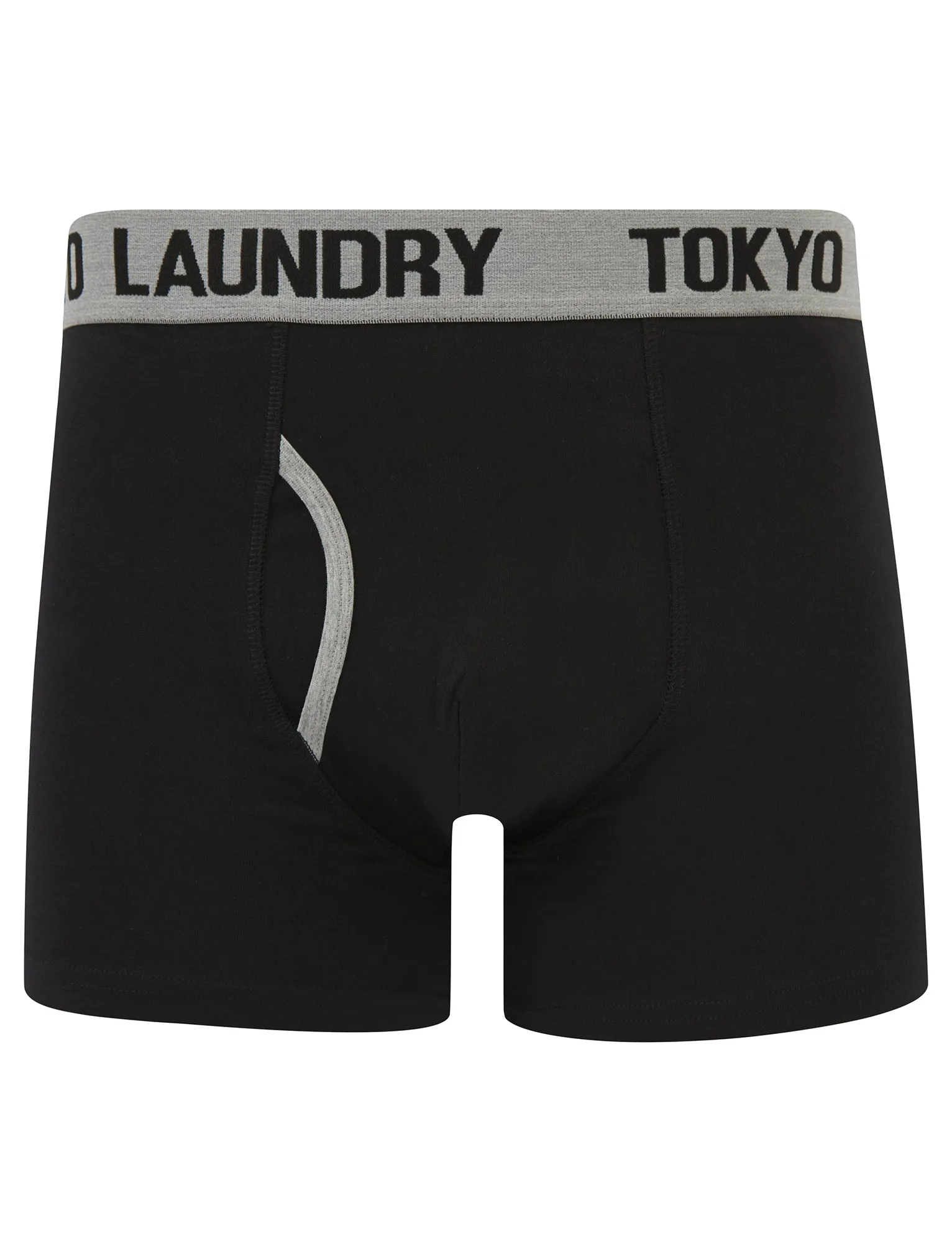 Abbots 2 (2 Pack) Boxer Shorts Set in Light Grey Marl / Ombre Blue - Tokyo Laundry