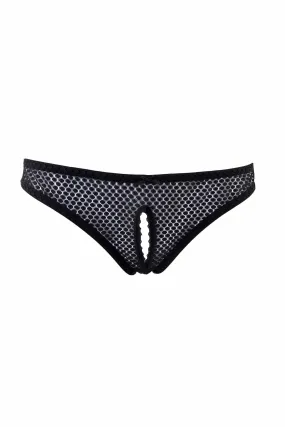 Carlota Black Tulle Ouvert Brief Curve