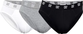 CR7 Men's Basics 3 Pack Cotton Blend Briefs, Multicolor Basics