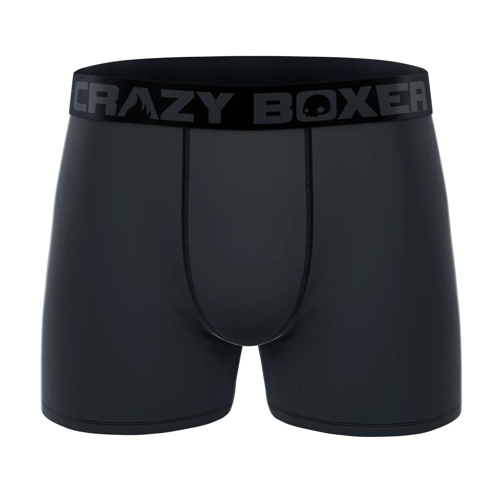 CRAZYBOXER Black Grey Blue Men's Boxer Briefs (3 pack)