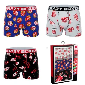 CRAZYBOXER Coca-Cola Drinks Men's Boxer Briefs 3 Pack (Creative Packaging)