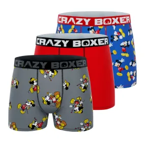 CRAZYBOXER Disney Mickey Mouse Men's Boxer Briefs (3 Pack)