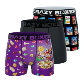 CRAZYBOXER Kellogg's Cereal Boxes Men's Boxer Briefs (3 pack)