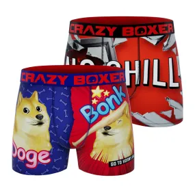 CRAZYBOXER Meme Chill God Men's Boxer Briefs (2 pack)