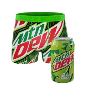 CRAZYBOXER Mountain Dew Logo Men's Boxer Briefs (Creative Packaging)