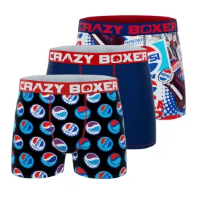 CRAZYBOXER Pepsi All Over Men's Boxer Briefs (3 Pack)