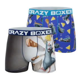 CRAZYBOXER Pixar Ratatouille Men's Boxer Briefs (2 Pack)