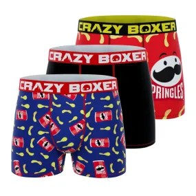 CRAZYBOXER Pringles Chips and Can All over Men's Boxer Briefs (3 Pack)