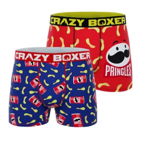 CRAZYBOXER Pringles Chips and Logo Men's Boxer Briefs (2 Pack)