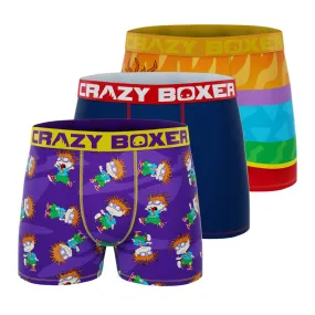 CRAZYBOXER Rugrats Chuckie Finster Faces Men's Boxer Briefs (3 Pack)