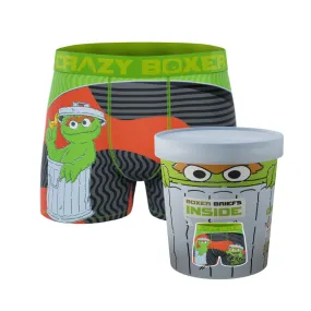 CRAZYBOXER Sesame Street Oscar Men's Boxer Briefs (Creative Packaging)