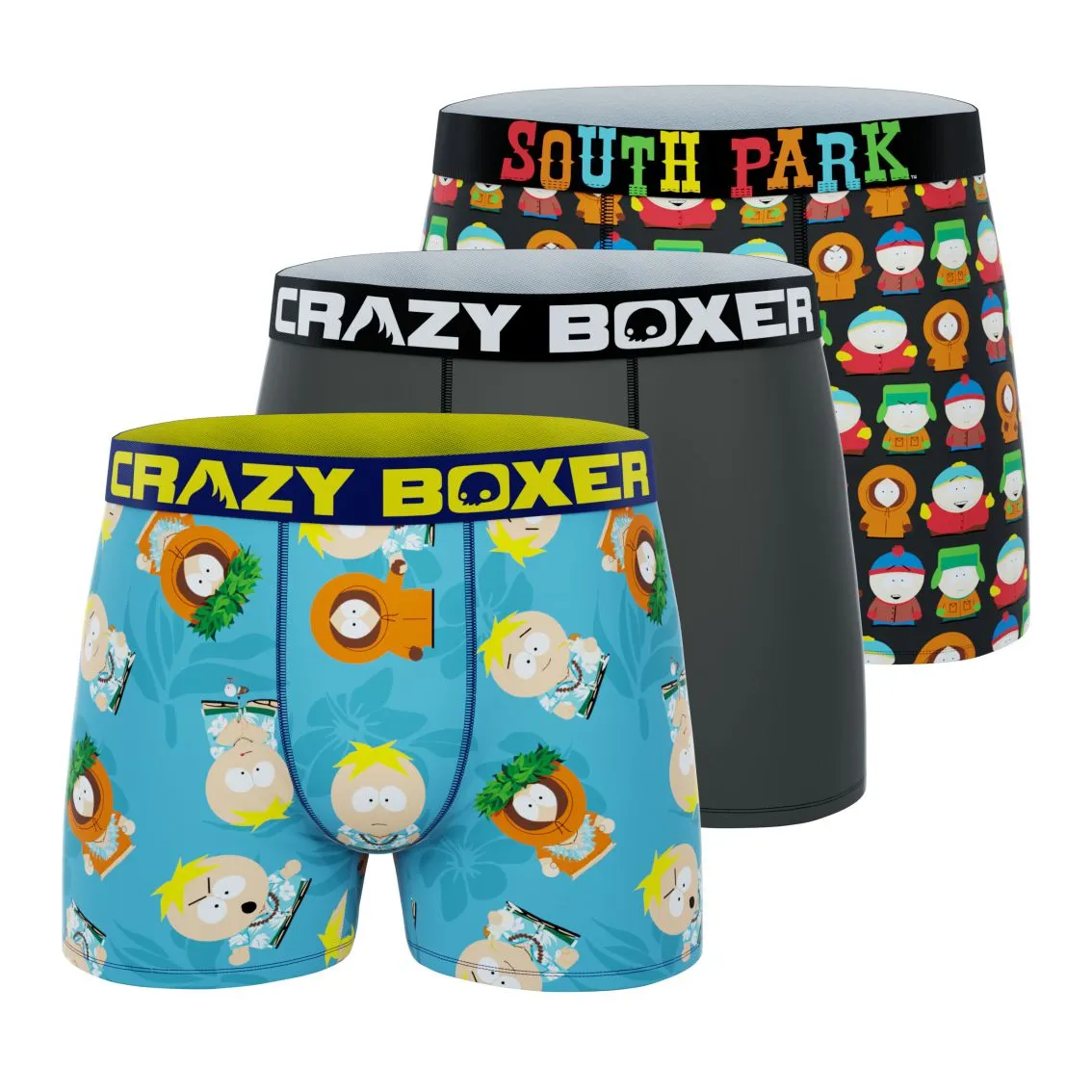 CRAZYBOXER South Park Characters Men's Boxer Briefs (3-Pack)