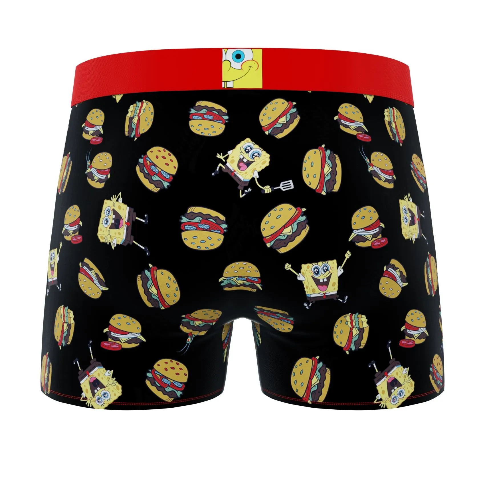 CRAZYBOXER SpongeBob Burger Box Men's Boxer Briefs (Creative Packaging)