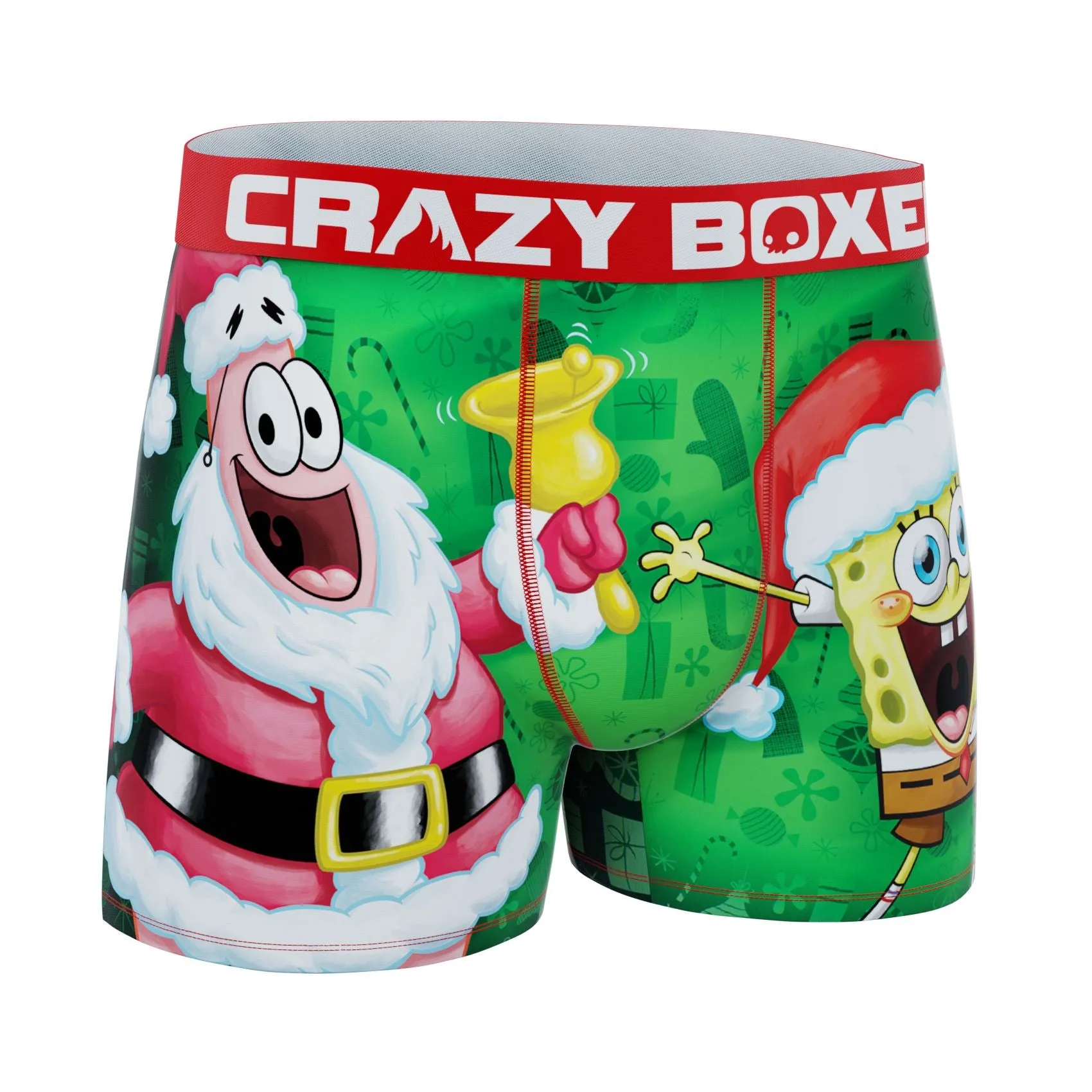 CRAZYBOXER SpongeBob Santa Claus Men's Boxer Briefs