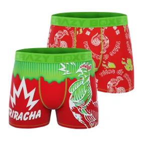 CRAZYBOXER Sriracha Rooster Men's Boxer Briefs (2 pack)