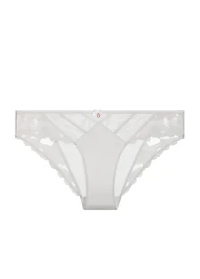 FLORA Plus Floral White Lace Brief Panties