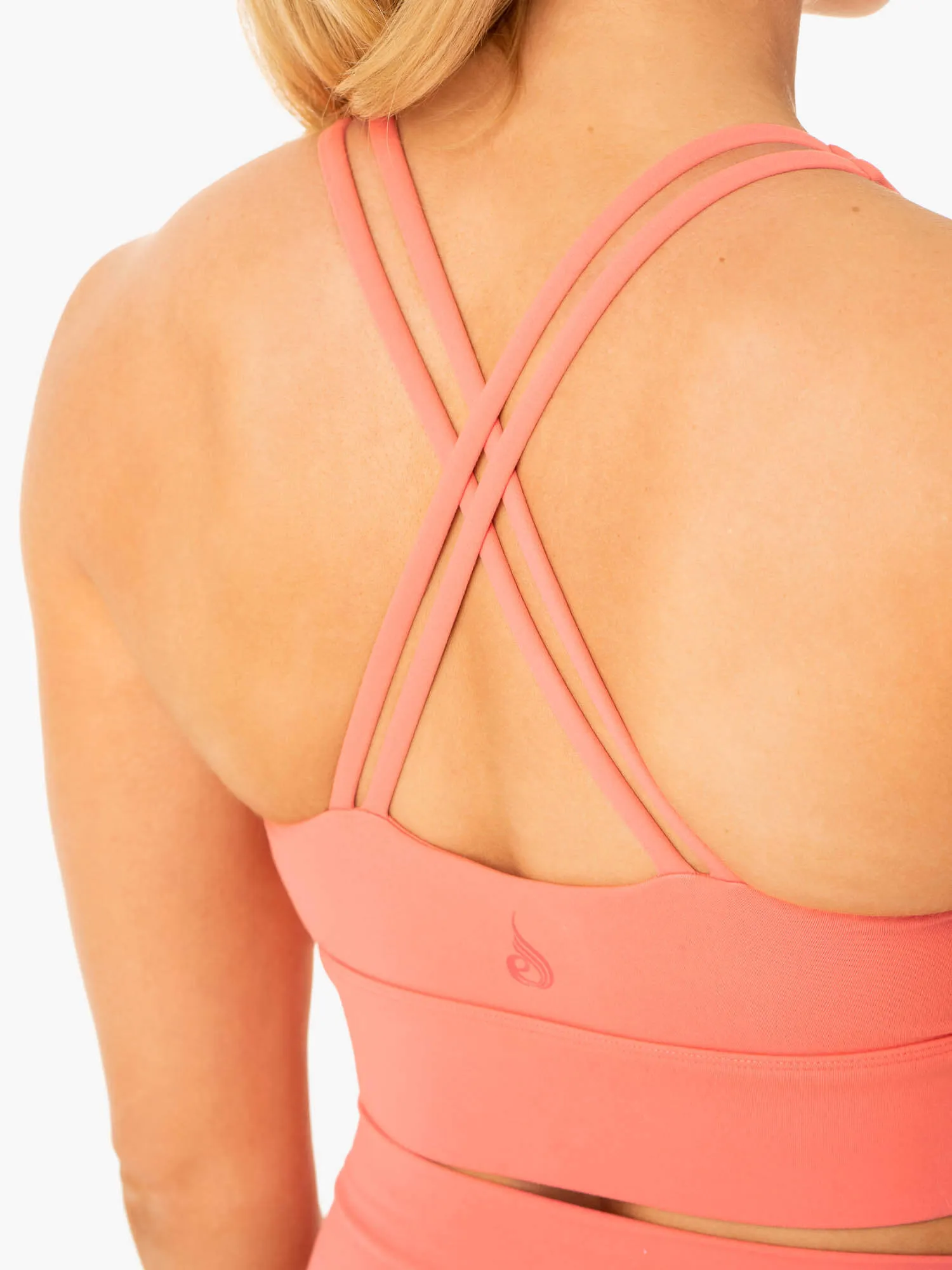 Flow Square Neck Sports Bra - Rose Pink