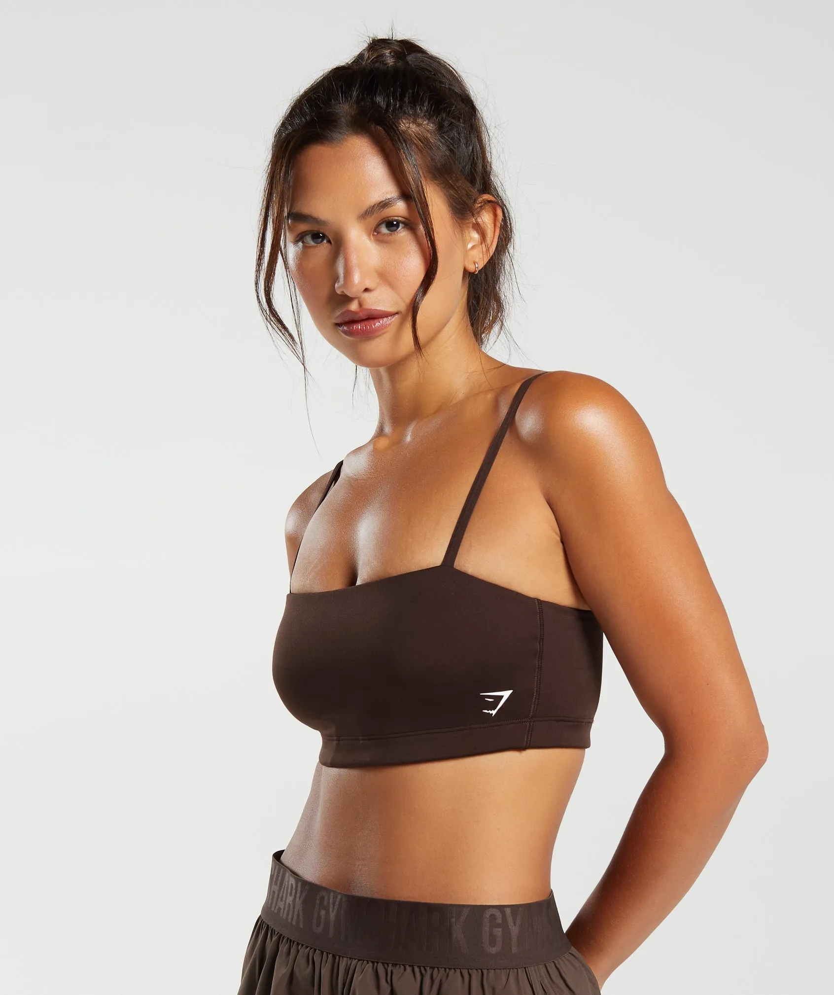 Gymshark Bandeau Sports Bra - Shadow Brown