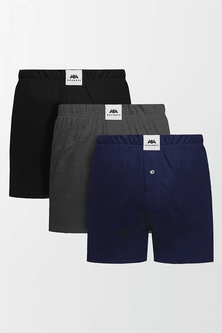 Jersey Boxer Shorts - Pack of 3 Colors