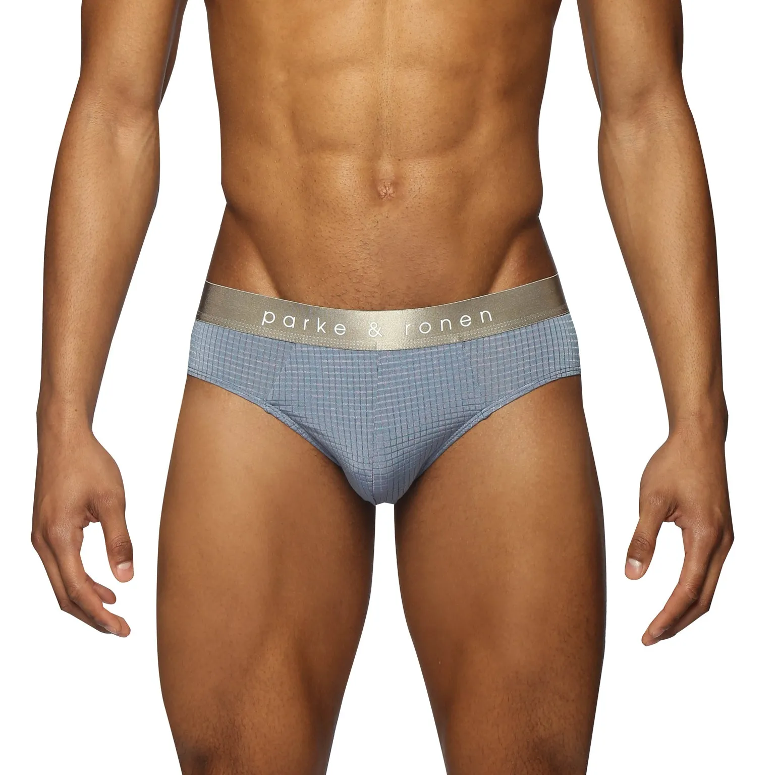 Steel Blue Basket Stitch Low Rise Brief