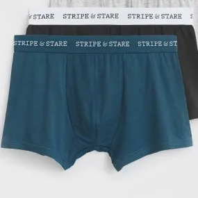 Stripe & Stare Mens Boxer - Midnight