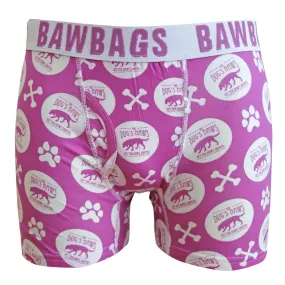 The Dug's Baws Cotton Boxer Shorts - Raspberry