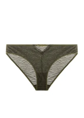 YOKO Plus Zebra Mesh Brief Panties