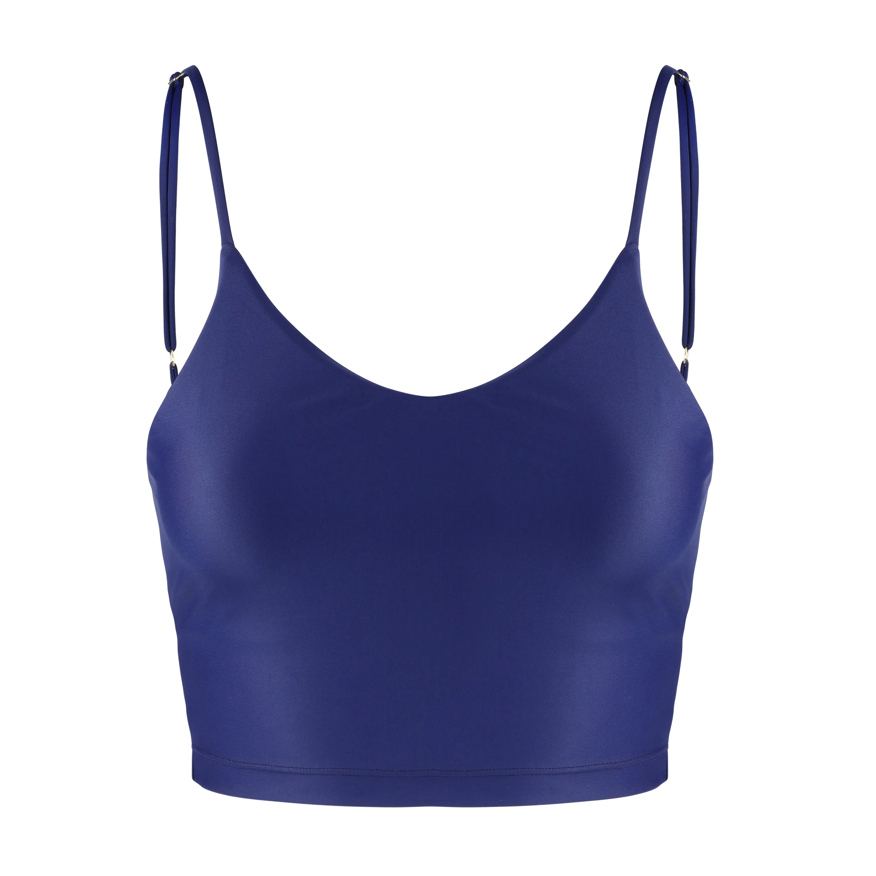 Zuli Thin Strap Crop Top | Recycled Nylon | Royal